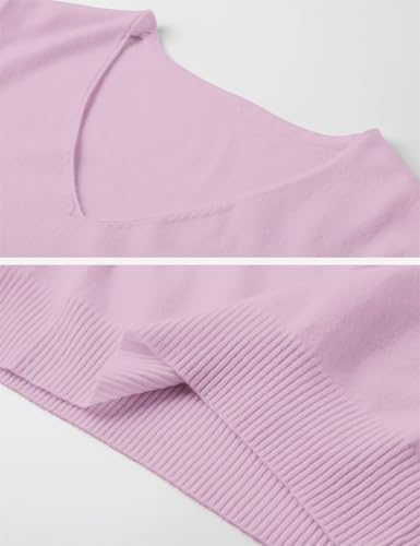 Image of DAIMIDY Women's Short Sleeve Sweaters Lightweight Summer Sweater Casual Knit Pullover Tops