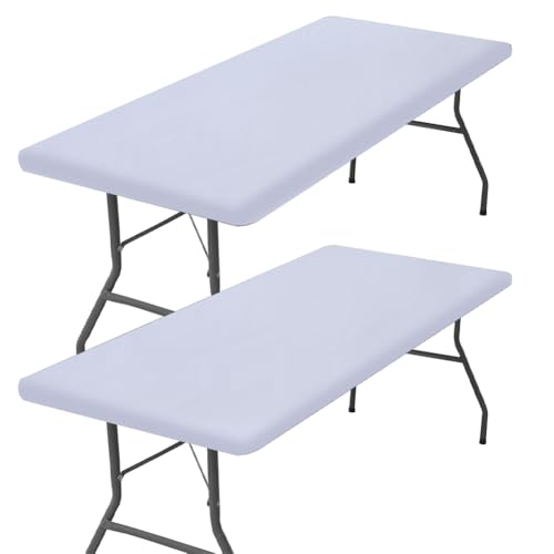 GORGECRAFT 2 paquet de Nappe en Tissu Élastique Imperméable et Ajusté Nappe Rectangulaire pour...
