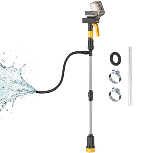Ecarke 840GPH Cordless Stick Water Transfer Pump Compatible With DeWalt 20V (Tool Only) 38FT Self Priming Portable Electric Water Pump with Hose Kit for Pool Garden Basement RV Boat
