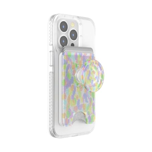 Image of PopSockets Phone Wallet for MagSafe with Grip- Rainbow Glass