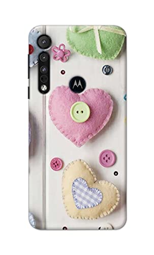 Image of PRINTFIDAA Heart Shape Hard Back Cover for Motorola One Macro Back Cover -(P6) KAT1010