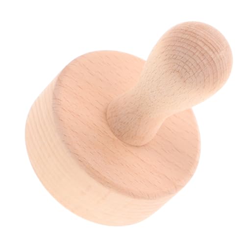 Garneck Plato de Pastel con Fondo triturador de plátano prensador para Hornear Prensador de Molde para Galletas Sellos de Galletas de Madera Molde para Estampar Galletas manosear