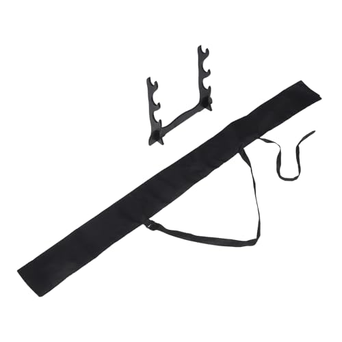Zerodeko Soporte para Espada de Madera de Tres Niveles Bolsa Larga de 135 Cm para Almacenamiento y Transporte, Estante Multifuncional para Exhibición y Práctica de Artes Marciales