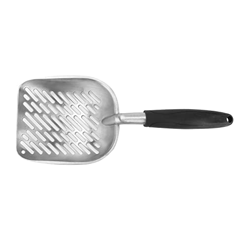 Metal Cat Litter, Shovel Aluminium Alloy Twill Pets Scoop Sifter with Deep Scoops Sand Handle for Box