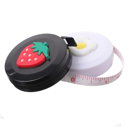 LIFKOME 2個 小型自動伸縮テープメジャー ポータブル柔軟巻尺 裁縫用腹囲測定対応 収納便利ポケット 手芸 身体測定に