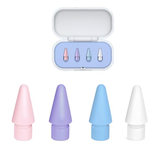 Image of 4Pcs Apple Pencil Tips Replacement for 1st /2nd Gen, USB-C & Pro - Highly Sensitive iPad Pencil Tips, Durable & Precise Nibs for iPad Pro /Mini /Air - Compatible with Apple Pencil Models