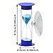 2 Minute Hourglass Sand Timer with Suction Cup,Unbreakable Sucker Sand Clock Timer 2 min,Plastic Mini Sand Watch,Rotatable Reloj De Arena for Kids Toothbrush(Blue)
