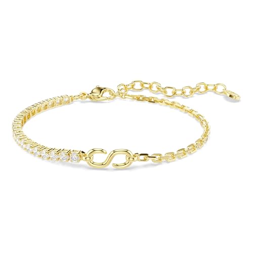 Swarovski Matrix bracelet en finition dorée 18 carats et cristaux ronds