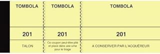 Elve - Lote de 10 bloques de tombola (5 x 15, 100 hojas), color amarillo