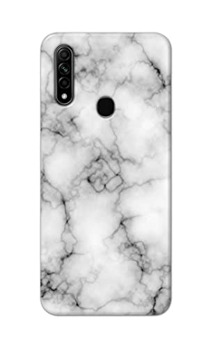 Image of Light White Marble Texture Natural Pattern Hard Back Case Cover for Oppo A31 (2020) / Oppo A8 Back Cover -(J5) VNS2230