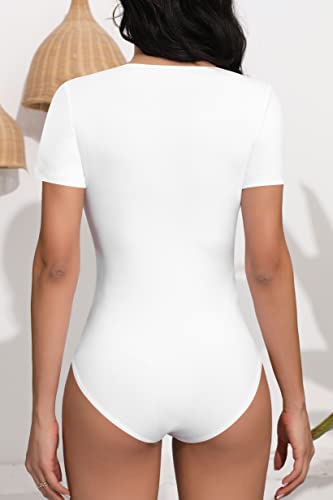 SHEIUGU Women’s Sleeveless Long Sleeve Crew Neck Ribbed Stretchy Slim Fit Tops Bodysuit Basic Jumpsuit4