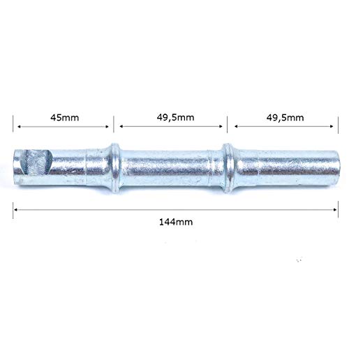 OldNewBikes Eje de pedalier de 144mm (B52-2) para bulón/Pasador/chaveta de Bicicleta clásica/Retro/Vintage