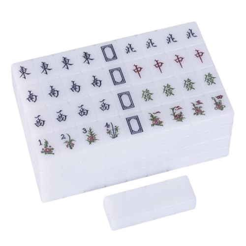 Set chino de Mahjong con 144 fichas acrílicas