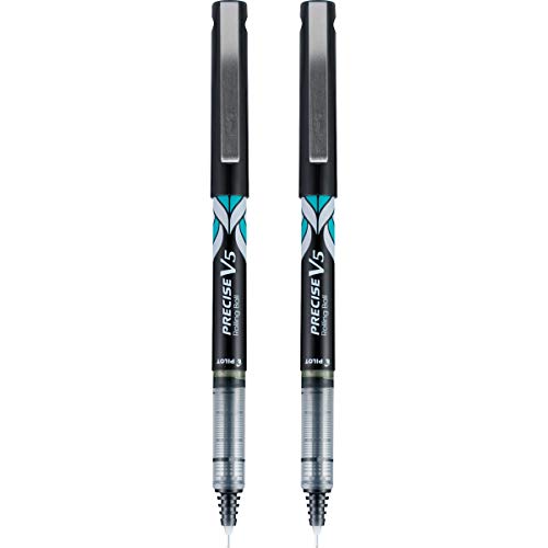 Pilot, Precise V5 Deco Collection, Capped Liquid Ink Rolling Ball Pens, Extra Fine Point 0.5 mm, Black, Pack of 2 - image 3