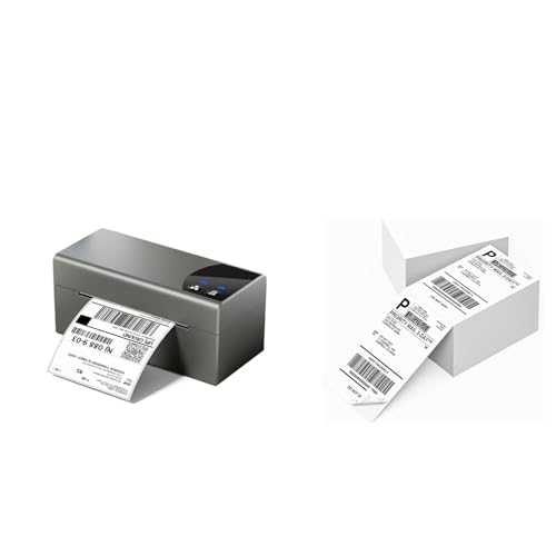 Image of Phomemo Thermal Label Printer with Ethernet & Bluetooth Connectivity & 1000Pcs 4X6 Thermal Shipping Label Compatible with USPS /UPS & More, Shipping Label Printer for Home & Small Business