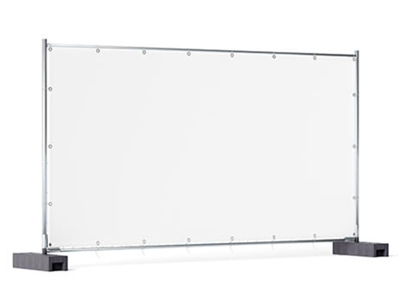Bâche barrière de chantier - 1,76m x 3,41m Blanc