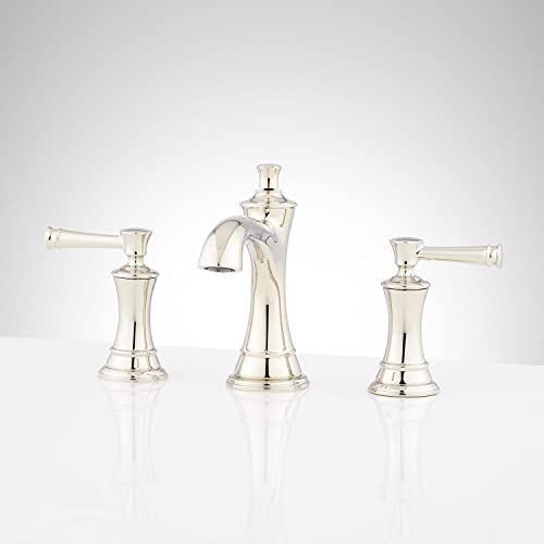 Signature Hardware 447873 Beasley 1.2 GPM Widespread Bathroom Faucet with Pop-Up Drain Assembly