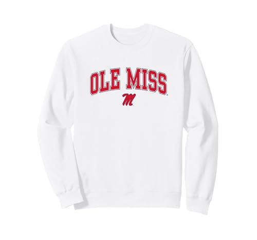 Mississippi Ole Miss Rebels Arch Over White Sweatshirt