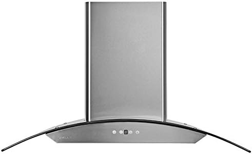 CAVALIERE 36" Wall Mounted Stainless Steel/Glass Kitchen Range Hood 860 CFM AP238-PSD-36