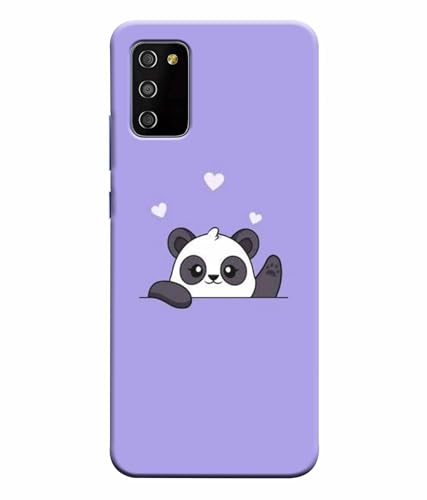 Image of Printed Hard Back Case Cover & Compatible for Samsung Galaxy A03S / Samsung Galaxy A02S | Cute Panda Art (Multicolor) - D1182