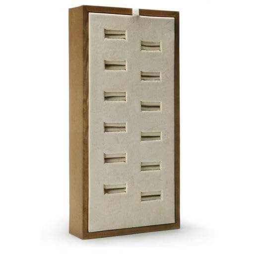Expositor Para Anillos De Madera Maciza - Bandeja Organizadora Para Joyas, Color Blanco Crema, Tamaño Grande