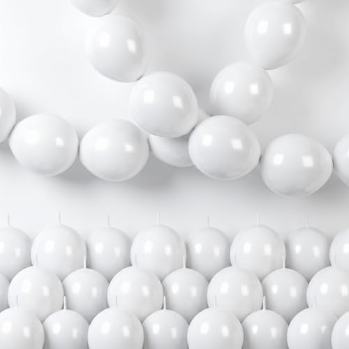 Image of White Quick Link Balloons - 100PCS Linking Balloons for Wedding, Birthday, Baby Shower, Engagement, Graduation Party Decorations (10inch)