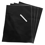 OFFSCH 4pezzi Adesivo Lavagna Dim Rimuovibile Riutilizzabile Con Gessetto Per Pareti e Mobili Alta Resistenza e Facile Installazione Senza Colla Residua