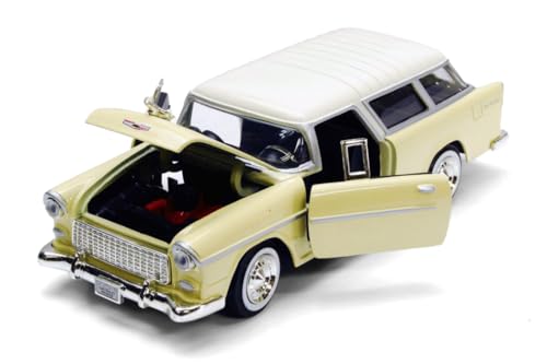 Modelo a escala 1:24 Bel Air Nomad 1955 amarillo miniatura 2