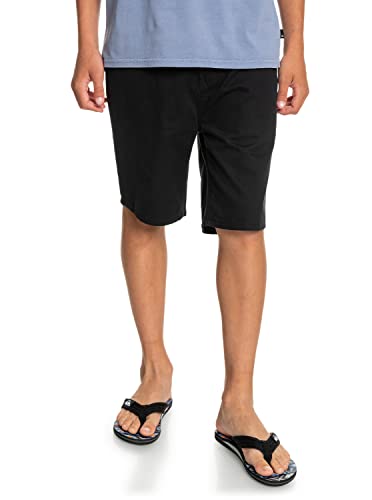 Short chino Quiksilver Everyday noir idéal pour l'école et les loisirs des enfants