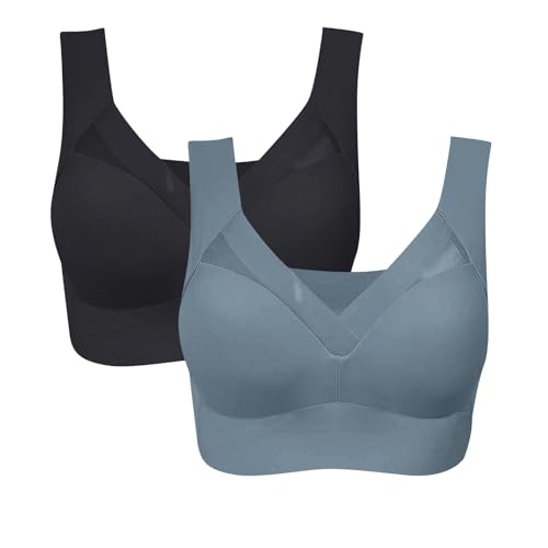 Brasier de algodón con aros para mujer, de cobertura completa, sin espuma, con encaje floral, talla grande, brasier deportivo con abertura frontal, Bronce-e, 3XL