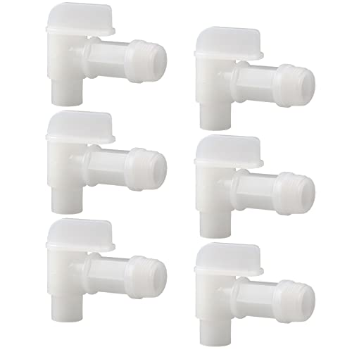 Gwenbhmtool 3/4 Inch Male Barrel Faucet White Plastic Manual Handle Drum Faucet Pe Plastic Drum Tap For Plastic Or Steel Oil Drum Or Water Container By Gwenb cover