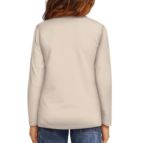 Image of Girls Long Sleeve T Shirt Cute Cartoon Crewneck Shirt for Kids 3-16Y Fall Winter Clothes