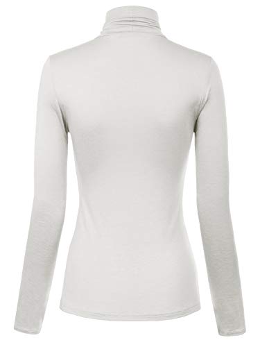 Image of MixMatchy Women's Slim Lightweight Long Sleeve Pullover Turtleneck Mock Shirts Base Layer Undershirts Active Tops