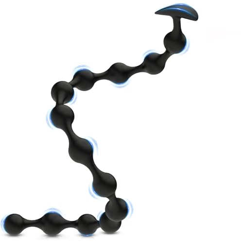 BDSMAGE Silikon Analkugeln Buttplug mit 13 Kugeln, Analplug Analkette mit Anal beads für Männer und Frauen, Extra Lang Anal Dildo Anal Hook Anus Masturbator Sex Toy Sexspielzeug (XXL-B)