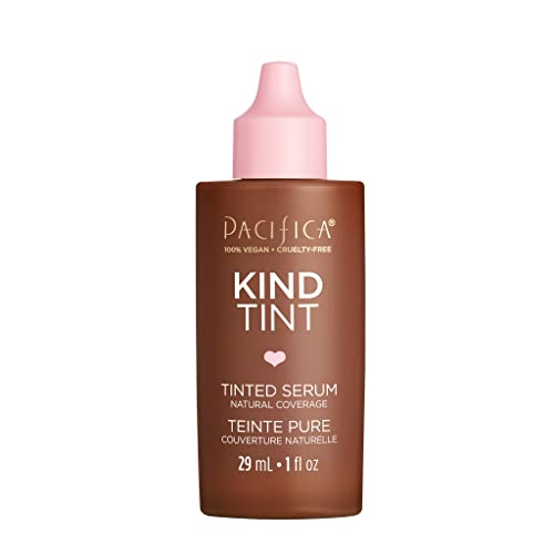 Image of Pacifica Tinted Moisturizer - Kind Tint Serum, Lightweight Hydrating Foundation with Vegan Collagen & Hyaluronic Acid for Dewy Glow, Buildable Coverage, Vegan, 1 fl oz (Shade 02)