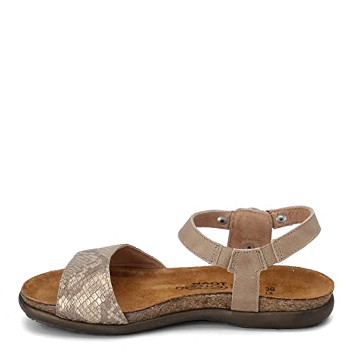 Image of NAOT Women's Sabrina Sandal Golden Cobra Lthr /Khaki Beige Lthr 5-5.5 M US