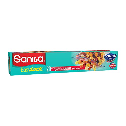 Sanita Easy Lock Food Storgae Bags Large 20 Bags