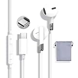 タイプc イヤホン 有線 【HIFI音質】 Type-C イヤホン USB-C 有線 音量調節 重低音 ノイズキャンセリング マイク付き 通話可能 ハイレゾ クリア通話 ステレオイヤフォン ヘッドホン Phone/Android/ios/Xperia/Padなど各機種対応 収納袋付き