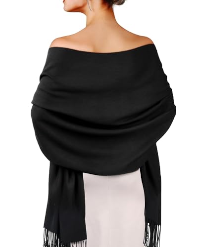 FURTALK Womens Scarf, Black