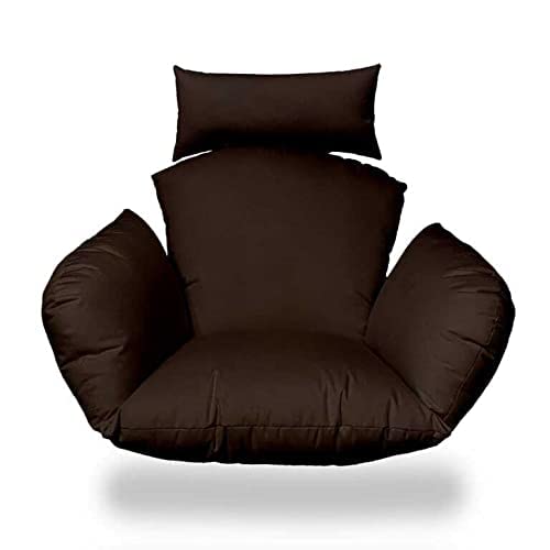 Image of Swingzy Cushion for Hanging Basket Chair Swing /Outdoor Egg Swing Chair Soft Cushion /Jhula Seat Padded Pillow Cushion /Swing Chair Cushion with Polyester Cloth - (Brown)