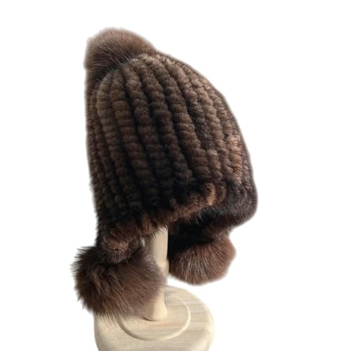 Materiale in vera pelliccia di visone: realizzato in vera pelliccia di visone, offre morbidezza, calore e comfort duraturo nella stagione fredda.: