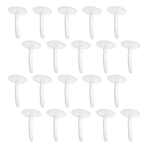 Paradas de cebo de carne de almuerzo para pesca de carpas gruesas, aparejos de goma transparente, cebos de gancho de plástico flotantes para agua de colores pesados, paquete de 20 grandes de 20 mm