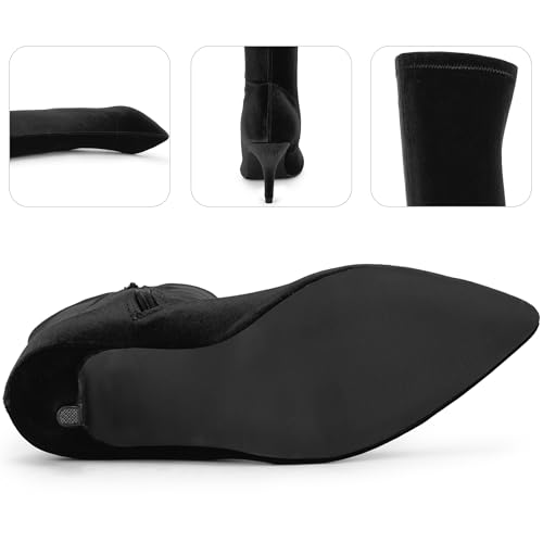 Perphy Faux Velvet Pointed Toe Stiletto Heels Over the Knee High Boots for Women3