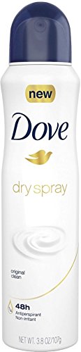 Dove Dry Spray Antiperspirant, Original Clean 3.80 oz (Pack of 5)
