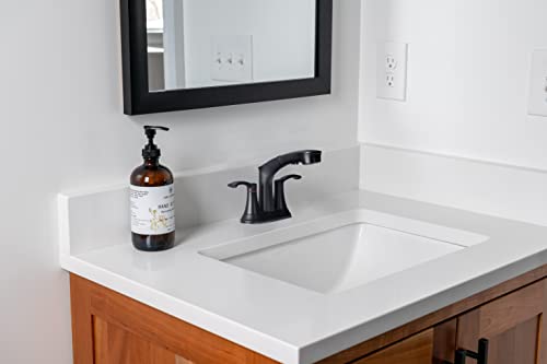 Leitechuwei Bathroom Faucet With Pull Out Sprayer,Matte Black Bathroom Faucet 3 Hole,2 Handle Vanity Sink Faucet,Modern Bathroom Faucet 4 Inch Centerset Pull Down Faucet Or Bar Faucet,Rv Faucet #TOP3