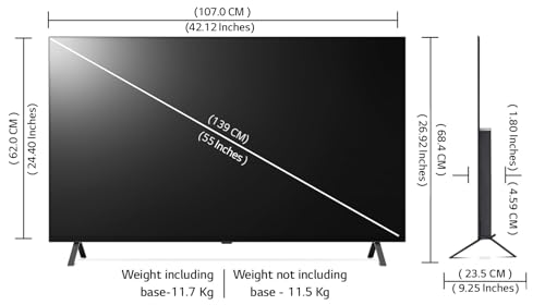 Image of LG 121 cm (48 inches) 4K Ultra HD Smart OLED TV 48A2PSA (Rocky Black)