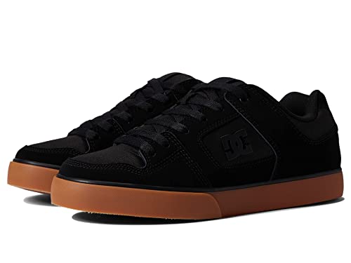 Image of DC Men's Pure Casual Low Top Skate Shoe, Black /Gum /Black, 9.5