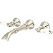 Water Creation Wall Mount Lever Handles Brass Lavatory Faucet in Polished Nickel
