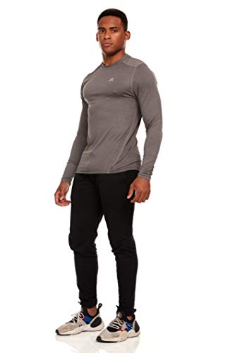 Preisvergleich Produktbild Russell Athletic Herren-T-Shirt mit langen Ärmeln. - Schwarz - Mittel