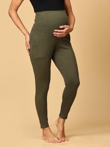 The Mom Store Comfy Maternity Leggings | Comfortable | Soft | Pre and Post Pregnancy | Comfort Stretch Pregnancy Leggings for Women